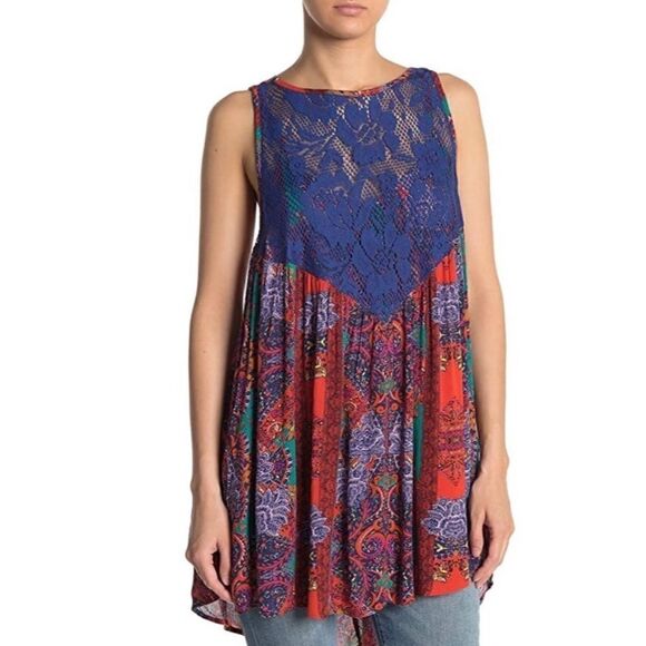 FREE PEOPLE Count me in Trapeze Boho Dress Tunic.Size XS - Picture 3 of 10